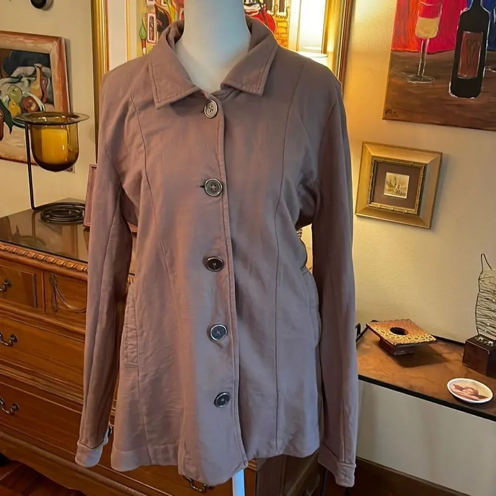Fresh Produce Brown Button Front Jacket - M